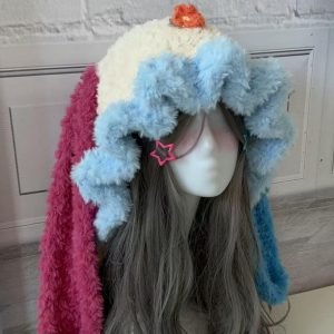 Kawaii Bunny Ear Hoodie with Flower